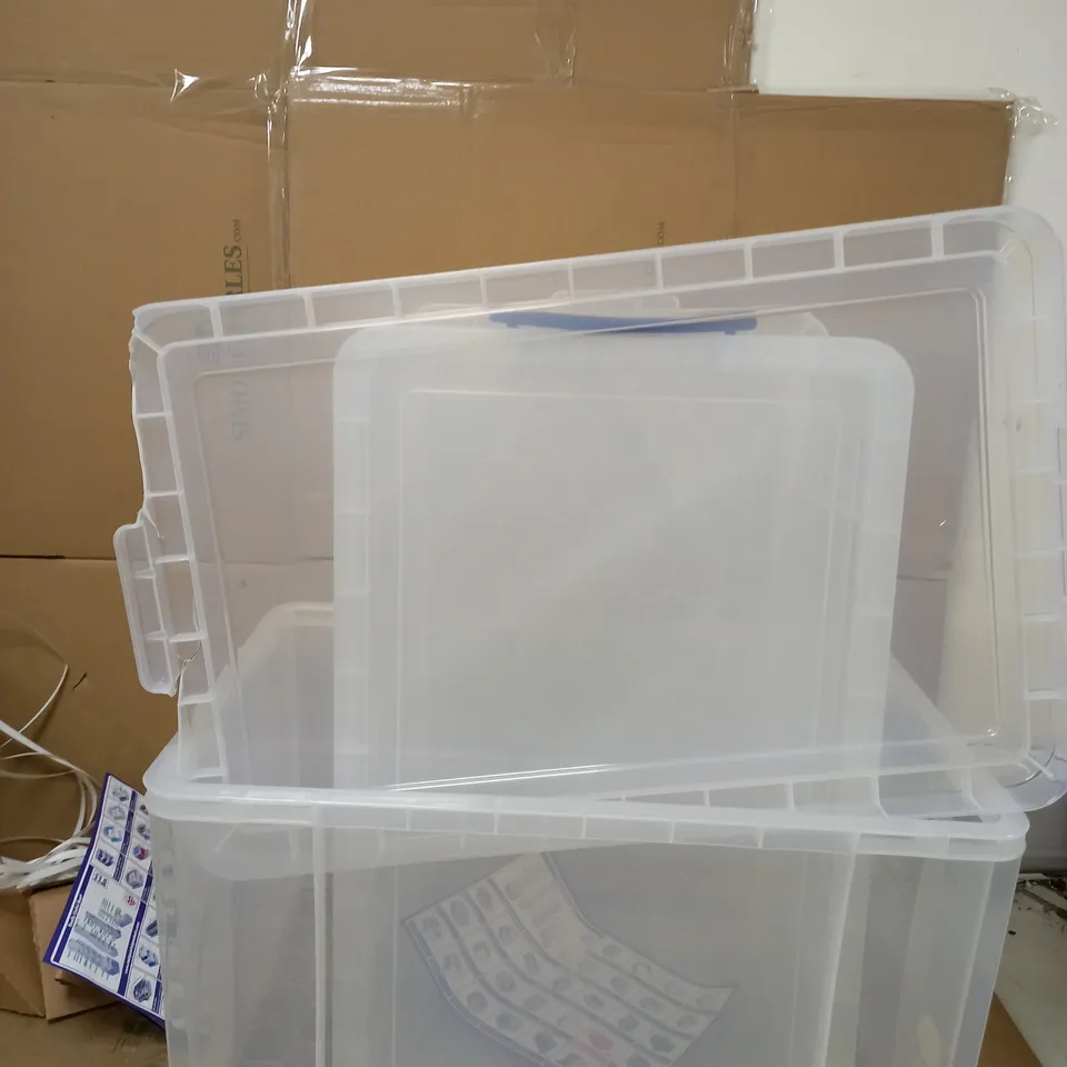 REALLY USEFUL CLEAR PLASTIC STORAGE BOX