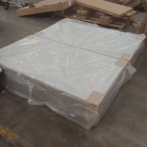 BAGGED FABRIC UPHOLSTERED 6FT SUPERKING DIVAN BASE WITH STORAGE (2 ITEMS)