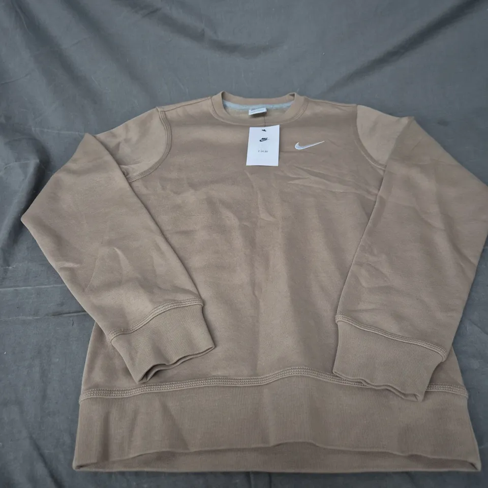 NIKE SWEATSHIRT – TAN/BROWN, MEN'S UK XS