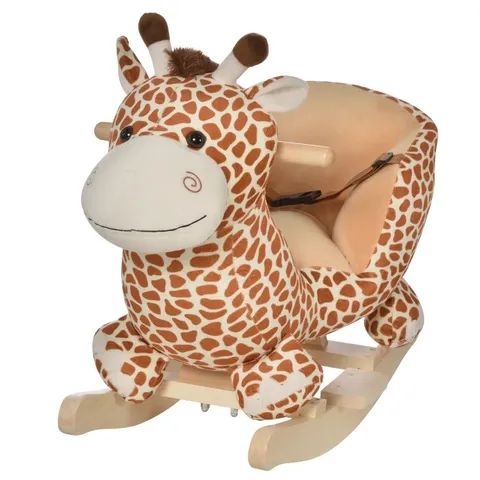 BOXED HOMCOM CHILDREN KIDS ROCKING HORSE TOYS GIRAFFE SEAT BELT TODDLERS BABY TOY GIFT