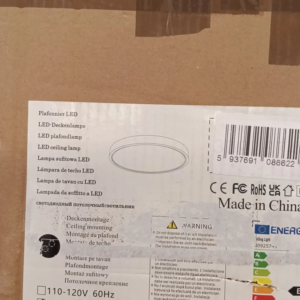 BOXED SLIM 40CM ROUND LED CEILING LIGHT (1 BOX)