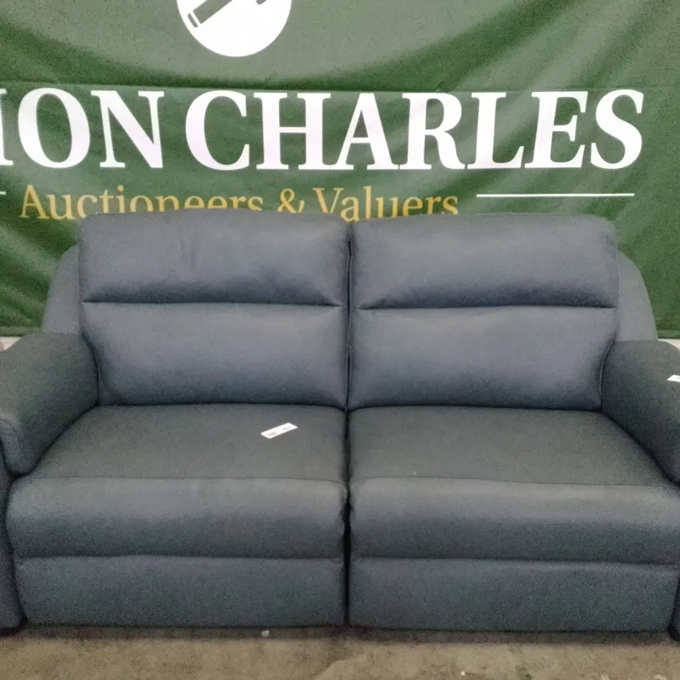QUALITY ITALIAN DESIGNER PARMA NEW ELECTRIC RECLINER 3 SEATER SOFA - GREY LEATHER 