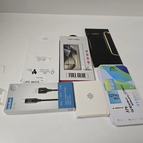 APPROXIMATELY 15 ASSORTED MOBILE PHONE ACCESSORIES TO INCLUDE SCREEN PROTECTORS, CASES AND CHARGE CABLES
