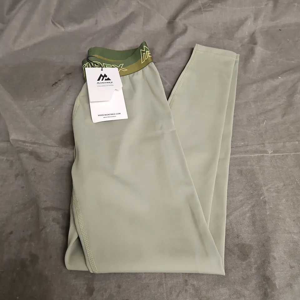 MONTIREX WOMENS ICON CONTRAST 2.0 LEGGINGS IN GREEN MIX SIZE XXS