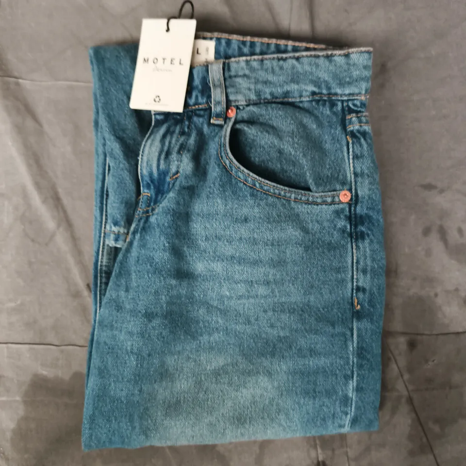MOTEL LOW RISE PARALLEL BRIGHT BLUE JEANS SIZE 24/30