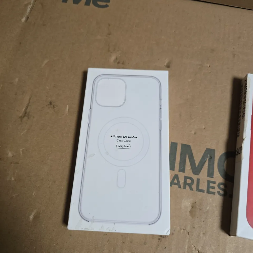 BOX OF APPROXIMATELY 50 ASSORTED MIBILE PHONE CASES INCLUDING IPHONE 12 PRO MAX AND IPHONE 12 PRO MAX CLEAR CASE 