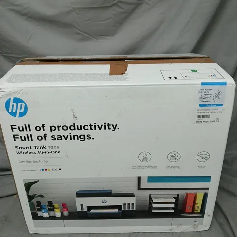 HP SMART TANK 7306 ALL IN ONE WIRELESS TANK PRINTER