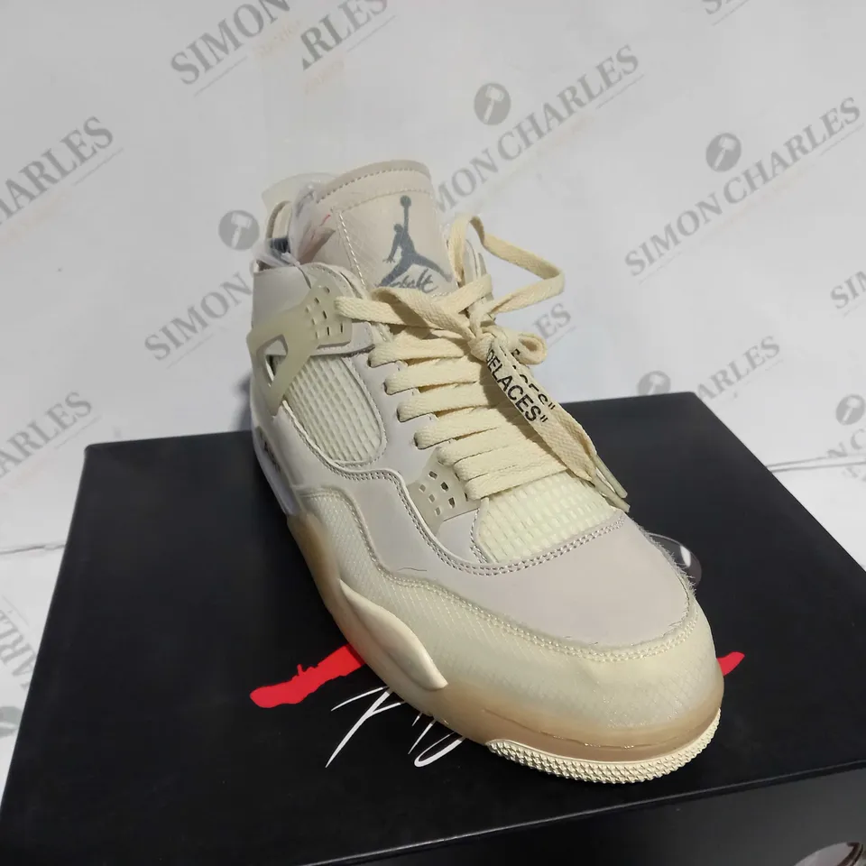 BOXED WOMENS AIR JORDAN 4 RETRO OFF WHITE - UK SIZE 9.5