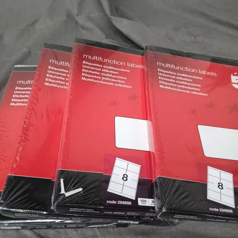 LOT OF 4 SEALED PACKS OF MULTIFUNCTION LABELS - 100 SHEETS PER PACK