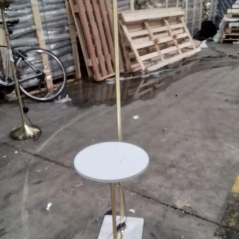 BASHAR 131CM TRAY TABLE FLOOR LAMP BASE ONLY GOLD