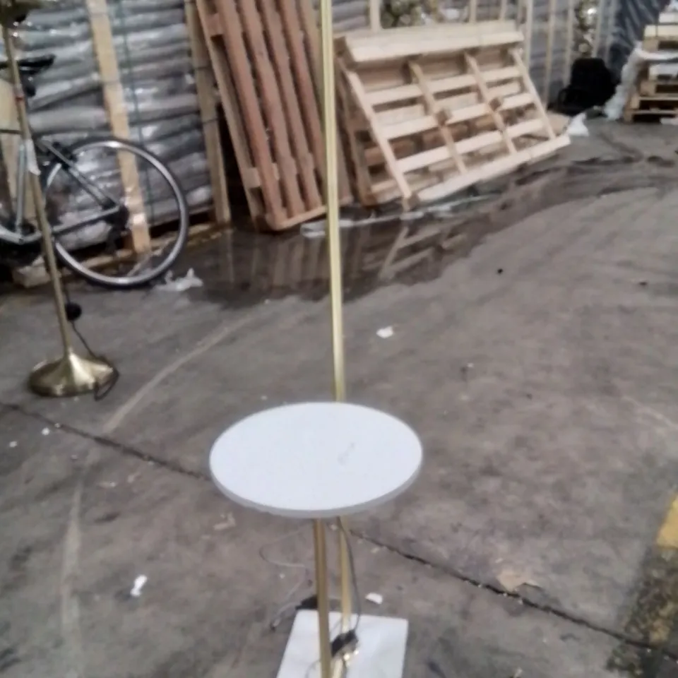 BASHAR 131CM TRAY TABLE FLOOR LAMP BASE ONLY GOLD
