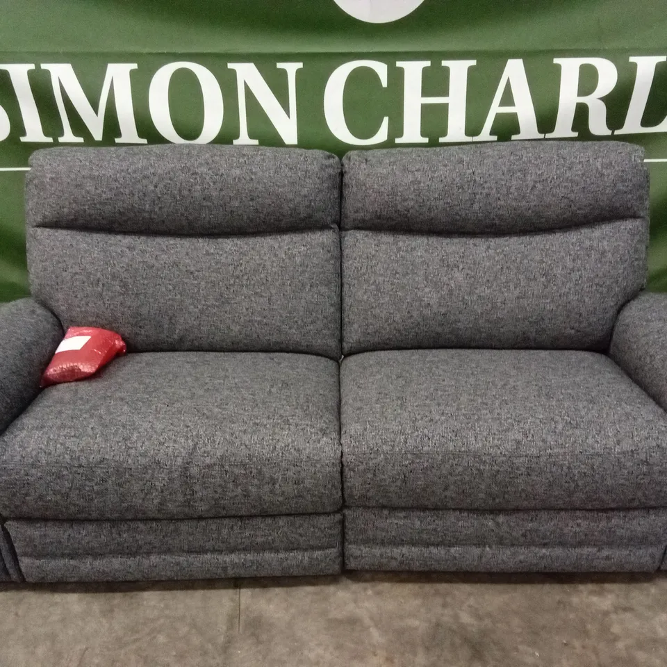 QUALITY DESIGNER ITALIAN MADE ANZOLA 3 SEATER POWER RECLINER FABRIC SOFA