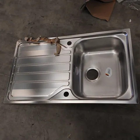 FRANKE BRUSHED STAINLESS STEEL SINK BOWL AND DRAINER 