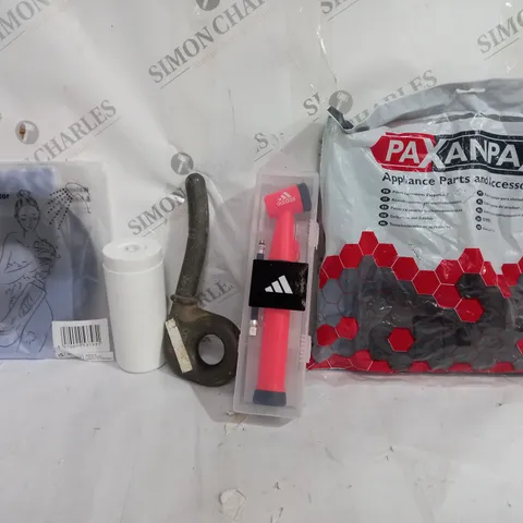 BOX OF APPROXIMATELY 15 ASSORTED ITEMS TO INCLUDE - ADIDAS PUMP - WATER BOTTLE - WATERPROOF CAST & BANDAGE PROTECTOR ECT