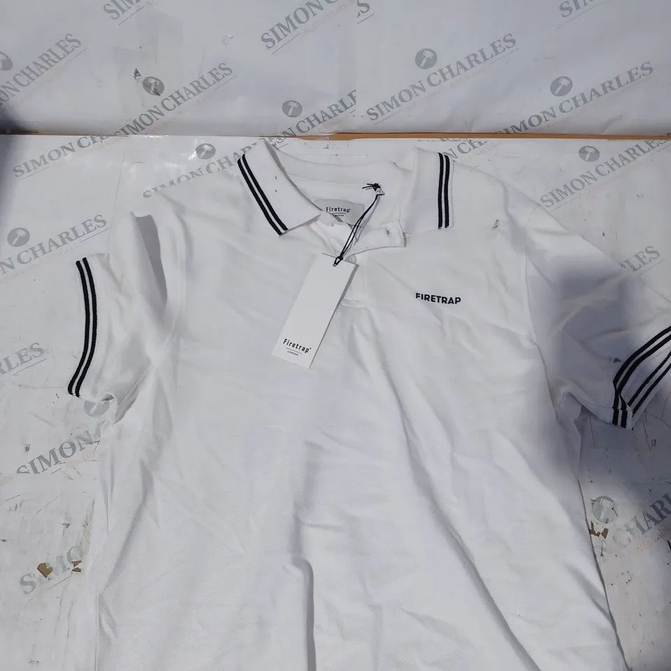 FIRETRAP MENS LAZER POLO SHIRT - LARGE