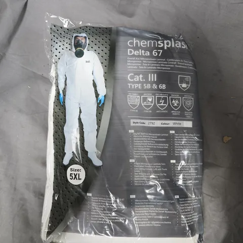APPROXIMATELY 22 CHEMSPLASH CHEMICAL PROTECTIVE COVERALLS IN WHITE - 5XL