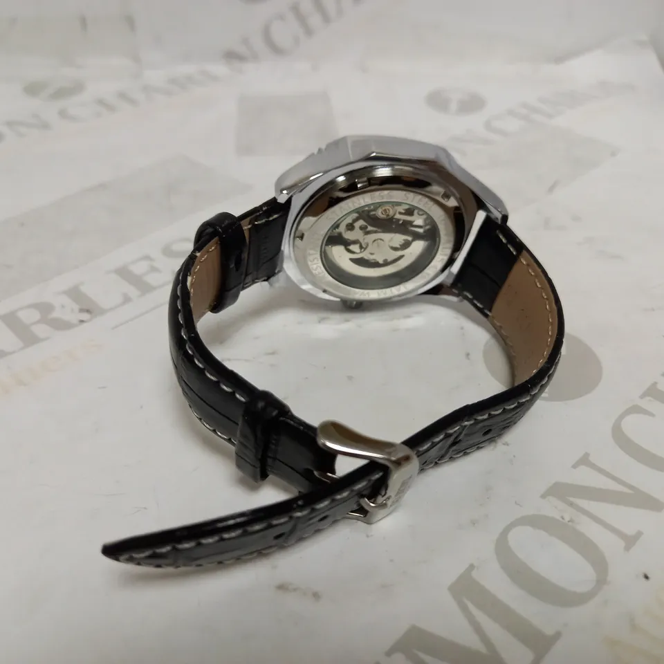 TALIS CO COMBAT CHRONOGRAPH LEATHER STRAP WRISTWATCH RRP £500