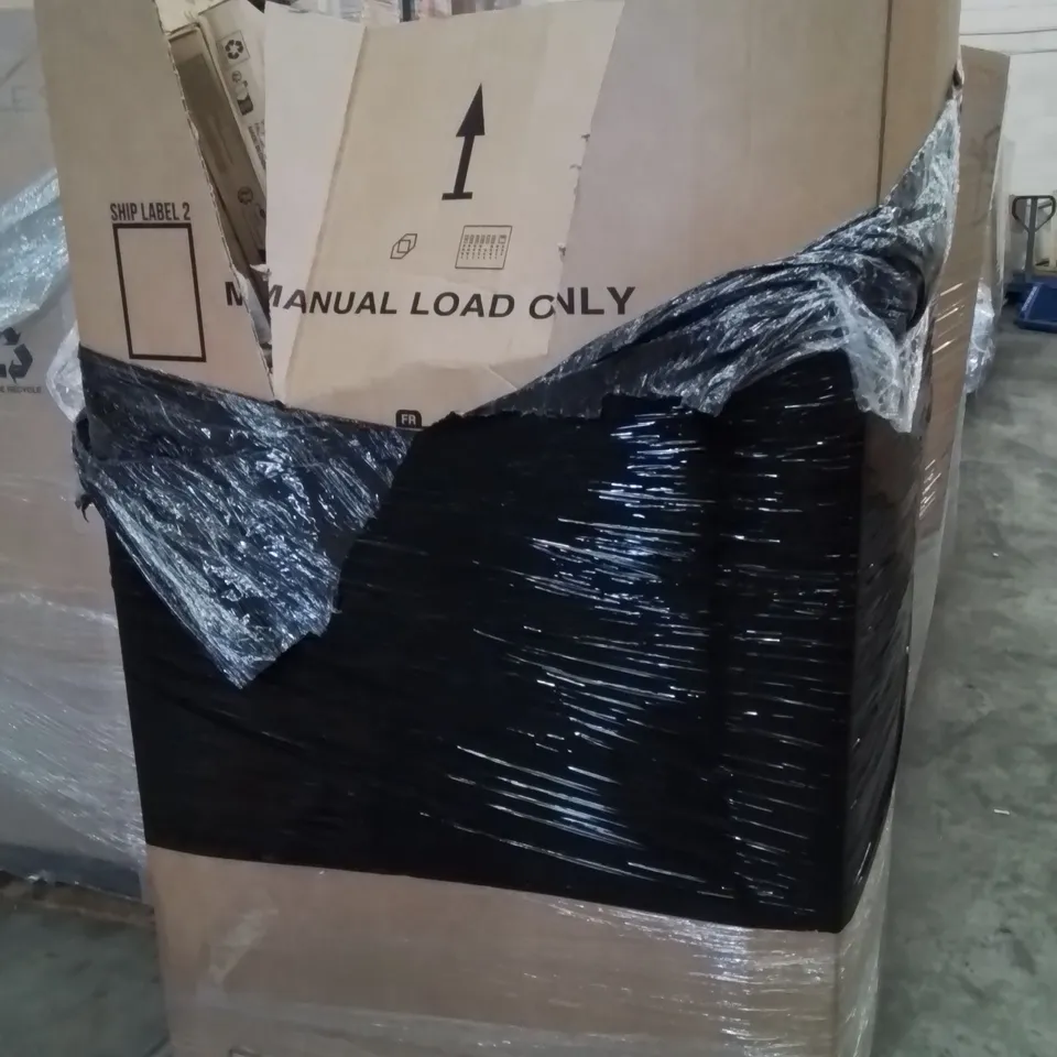 PALLET CONTAINING ASSORTED HOUSEHOLD PRODUCTS INCLUDING BABY WALKER, ROLLER BLIND, TOILET SEAT, TOILET BRUSH & ROUND NET GAME