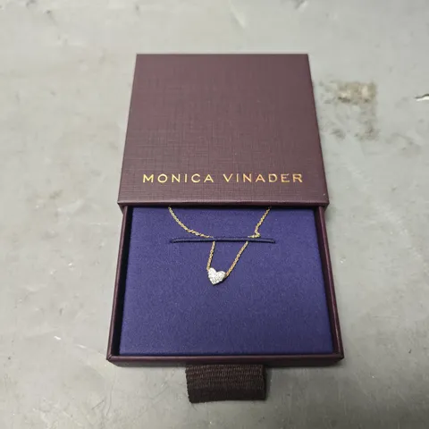 BOXED MONICA VINADER HEART GOLDEN NECKLACE 