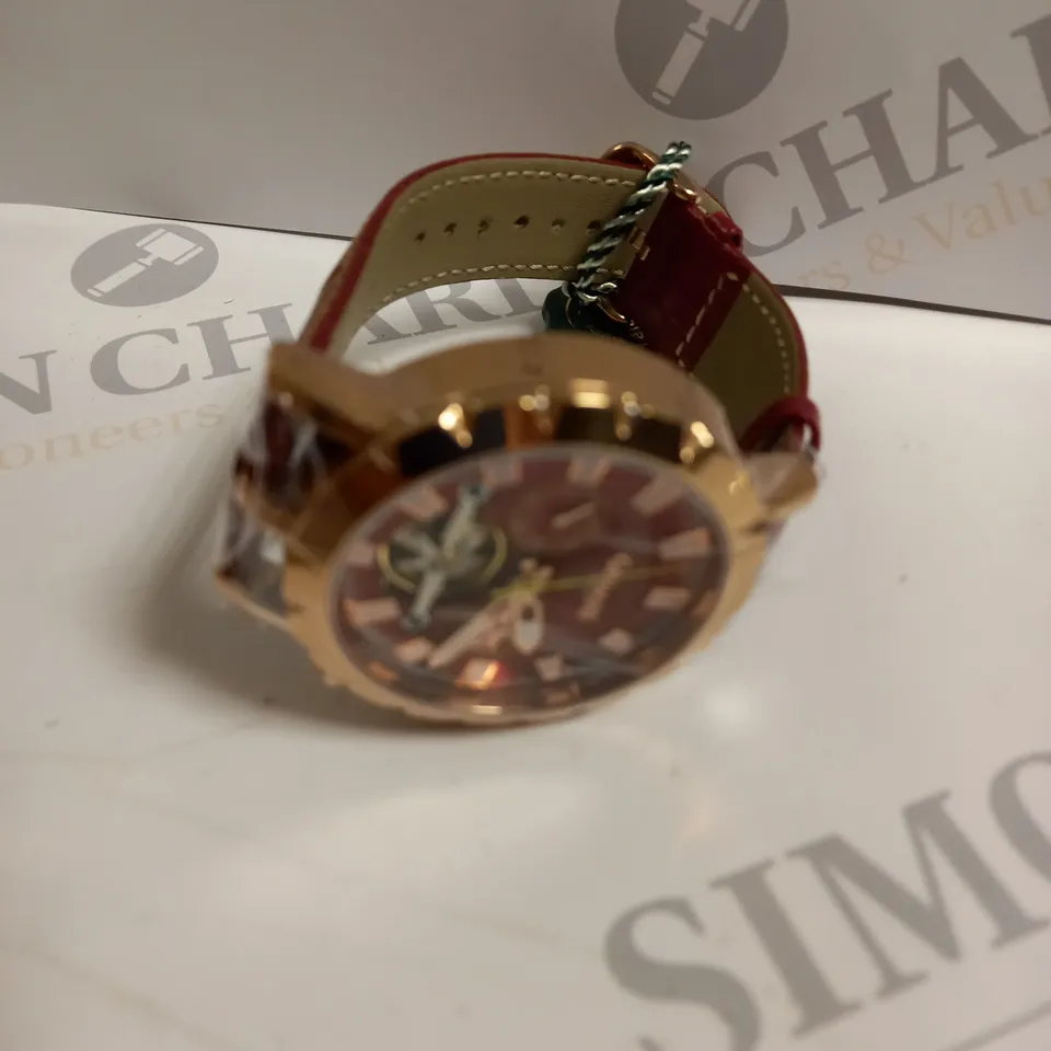 BOXED GAMAGES EXHIBITION RACER ROSE WATCH 
