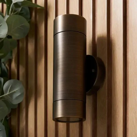 BOXED WREN INDUSTRIAL 2 LIGHT OUTDOOR WALL LIGHT