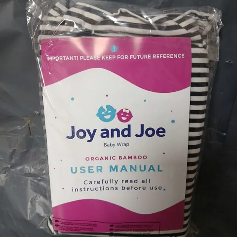 BAGGED JOY AND JOE STRIPED BABY WRAP IN BLACK/WHITE