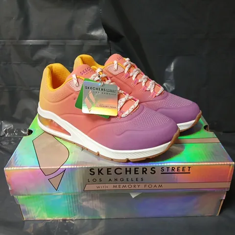 SKECHERS STREET MEMORY FOAM TRAINERS IN MULTI - UK 4