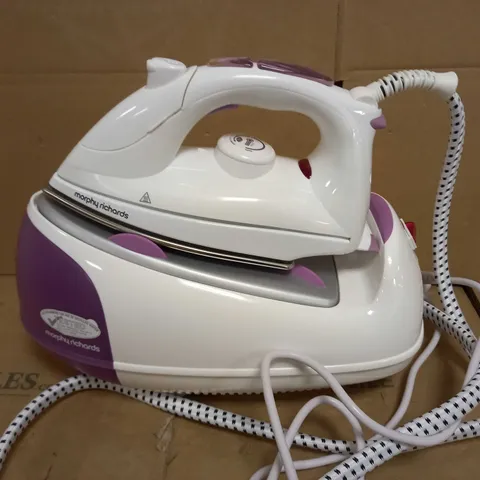MORPHY RICHARDS JET STEAM GENERATOR IRON PINK/WHITE