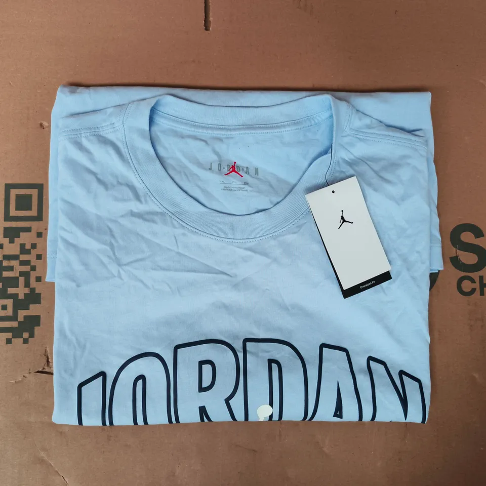 NIKE JORDAN OVERSIZED T-SHIRT IN SKY BLUE SIZE XXL