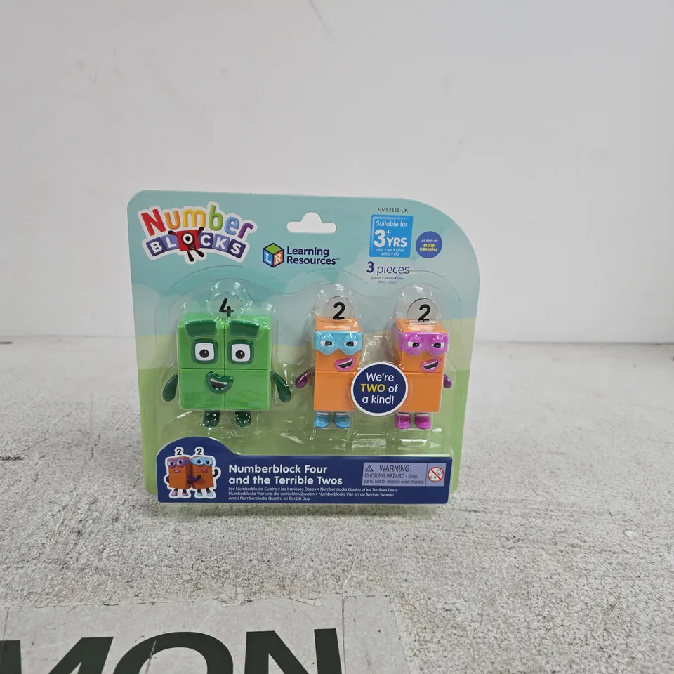 LEARNING RESOURCES NUMBER BLOCKS FOUR AND TERRIBLE TWOS