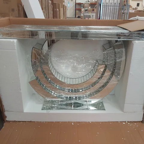 BOXED HOMESDIRECT365 MIRRORED CONSOLE TABLE