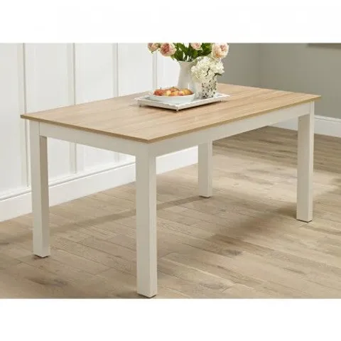 BOXED ZURICH COTSWOLD DINING TABLE CREAM