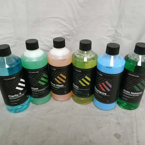 APPROXIMATELY 16 ASSORTED EZCARCARE LIQUIDS TO INCLUDE ACRTIC MELTDOWN SNOW FOAM, CHROMANCE HYBRID DETAILER, FINITO INTERIOR DETAILER, ETC - COLLECTION ONLY