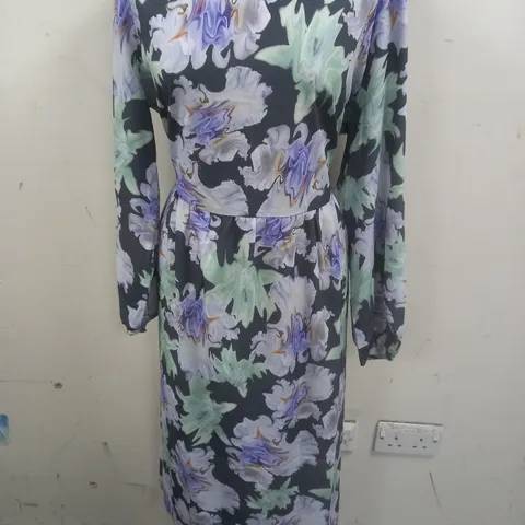 MONKL FLORAL LONG SLEEVE DRESS - EUR L