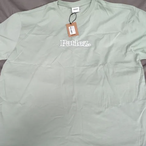 PARLEZ STAFFA OVERSIZED T-SHIRT IN SEA MIST - LARGE