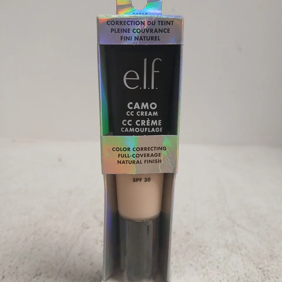 BOXED E.L.F. CAMO CC CREAM SPF30 – COLOUR CORRECTING, NATURAL FINISH (FAIR 120 - 30G)