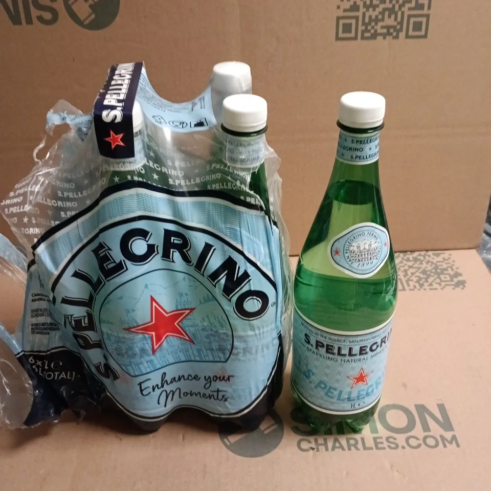 SAN PELLEGRINO SPARKLING NATURAL MINERAL WATER – 5 X 1L BOTTLES