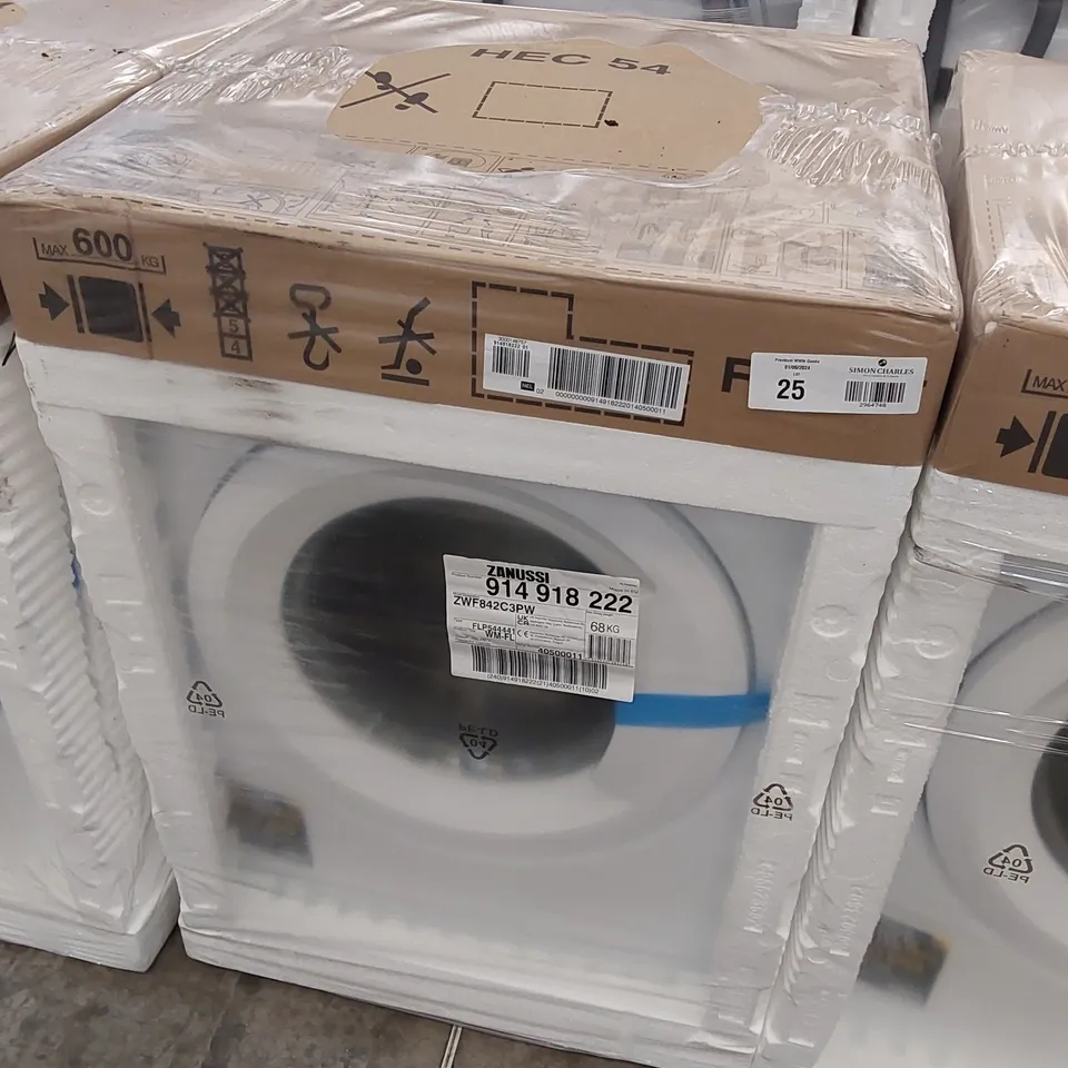 ZANUSSI ZWF842C3PW WASHING MACHINE, 8KG, 1400 SPIN, WHITE, C RATED