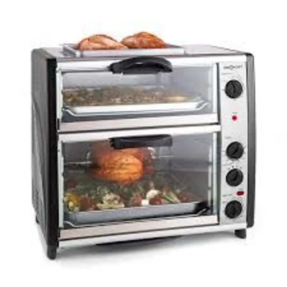 BOXED MINI OVEN ELECTRIC KITCHEN DOUBLE GRILL ROTISSERIE BARBECUE