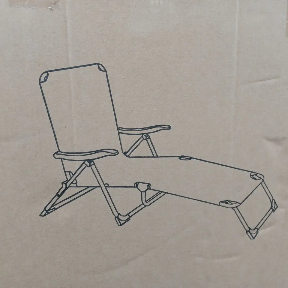 MARSEILLES 5 POSITION FOLDING LOUNGER - BLACK