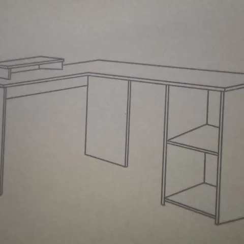 PALLET OF APPROXIMATELY 18 BOXED L-SHAPED COMPUTER DESKS