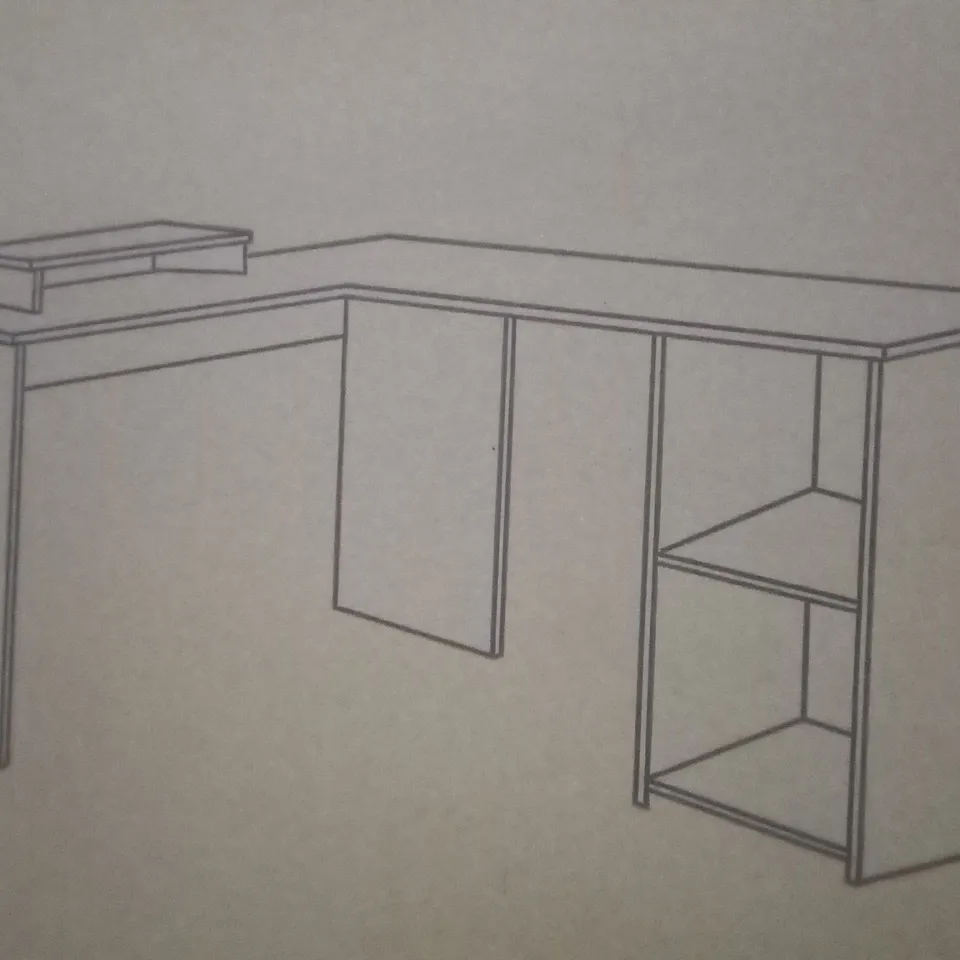 PALLET OF APPROXIMATELY 18 BOXED L-SHAPED COMPUTER DESKS 