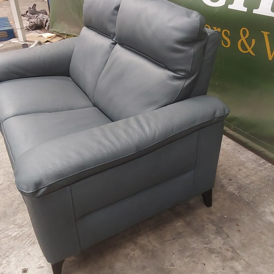 QUALITY DESIGNER ITALIAN MADE OLIVER SMALL 2 SEATER LEATHER SOFA