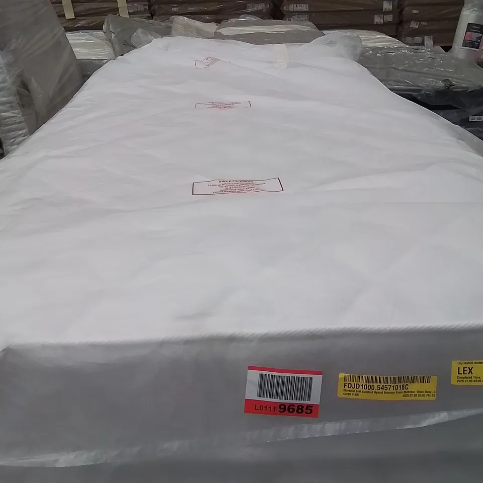 QUALITY BAGGED STOREHILL SOFT COMFORT HYBRID MEMORY FOAM 18CM DEEP 90CM SINGLE MATTRESS  