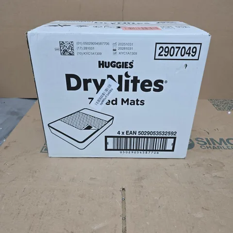 HUGGIES DRY NITES 7 BED MATS BOXED