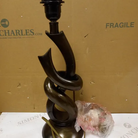 PAGAZZI OCHO TABLE LAMP - BRONZE BASE WITH CREAM SHADE