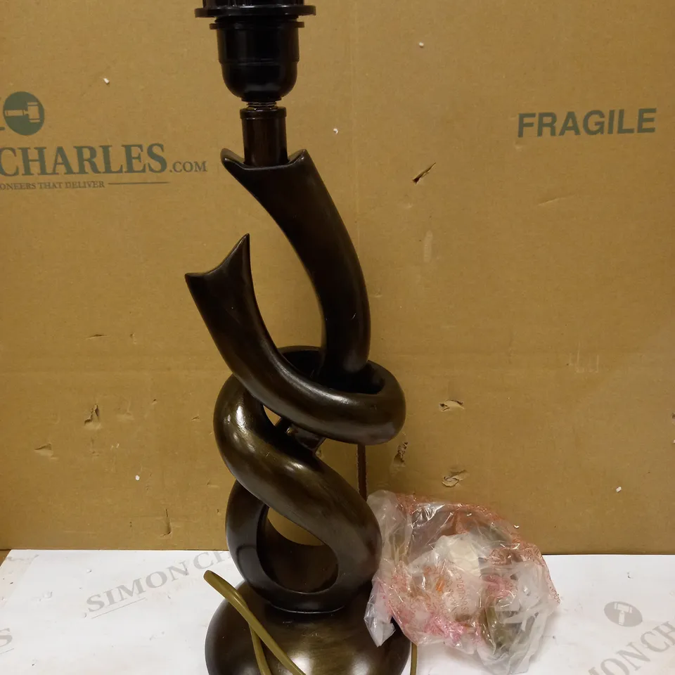 PAGAZZI OCHO TABLE LAMP - BRONZE BASE WITH CREAM SHADE