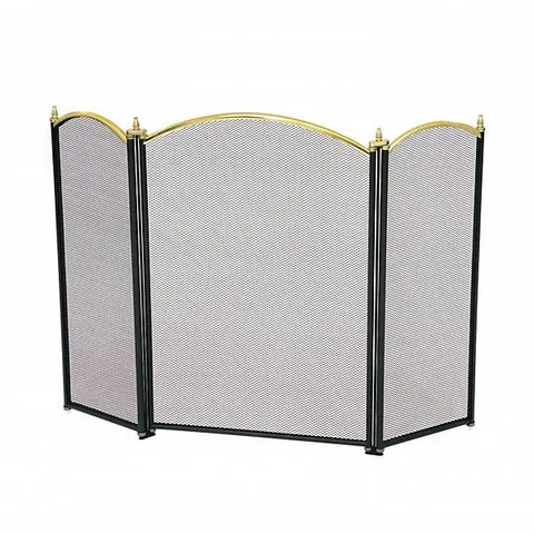 BOXED OYPLA HEAVY DUTY STEEL 3 PANEL FIRE SCREEN SPARK GUARD