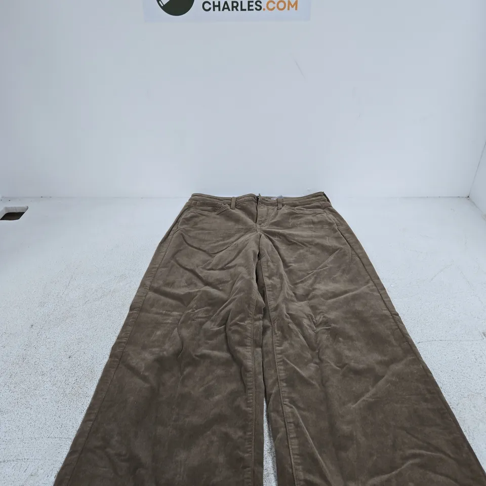 NYDJ BROWN WOMEN'S TROUSERS – WIDE-LEG, UK 10 (US 6)