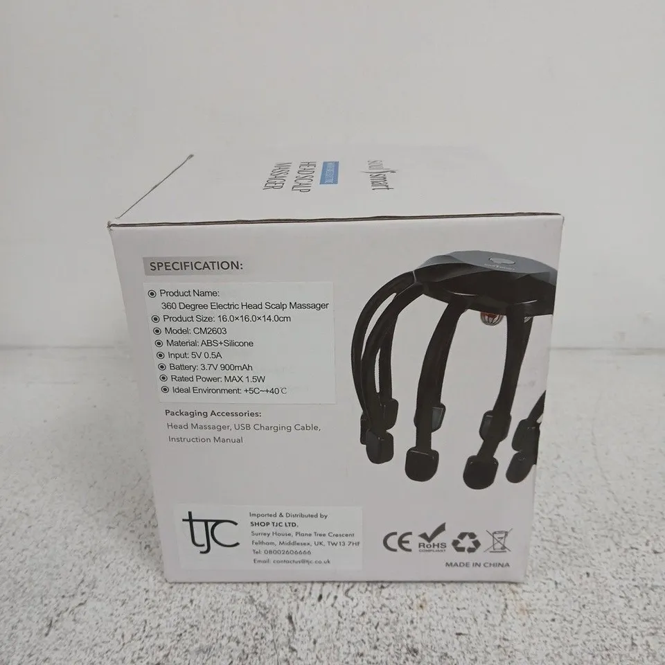 SOULSMART 360 DEGREE ELECTRIC HEAD SCALP MASSAGER – BOXED (USB CABLE & MANUAL INCLUDED)
